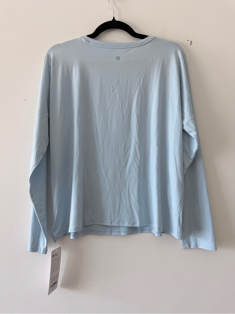 CRZ YOGA Women Cropped Top Long Sleeve Shirt Light Blue Workout Gym Yoga M 8/10 - Picture 4 of 8